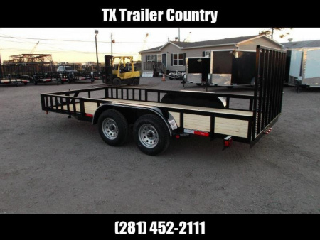 New 2026 J&C Trailers 83x16 Utility Trailer / ATV Trailer / Side by Side Trailer / 4ft Rear Ramp Gate / 5ft Side Load Ramps / 2" Bulldog Coupler