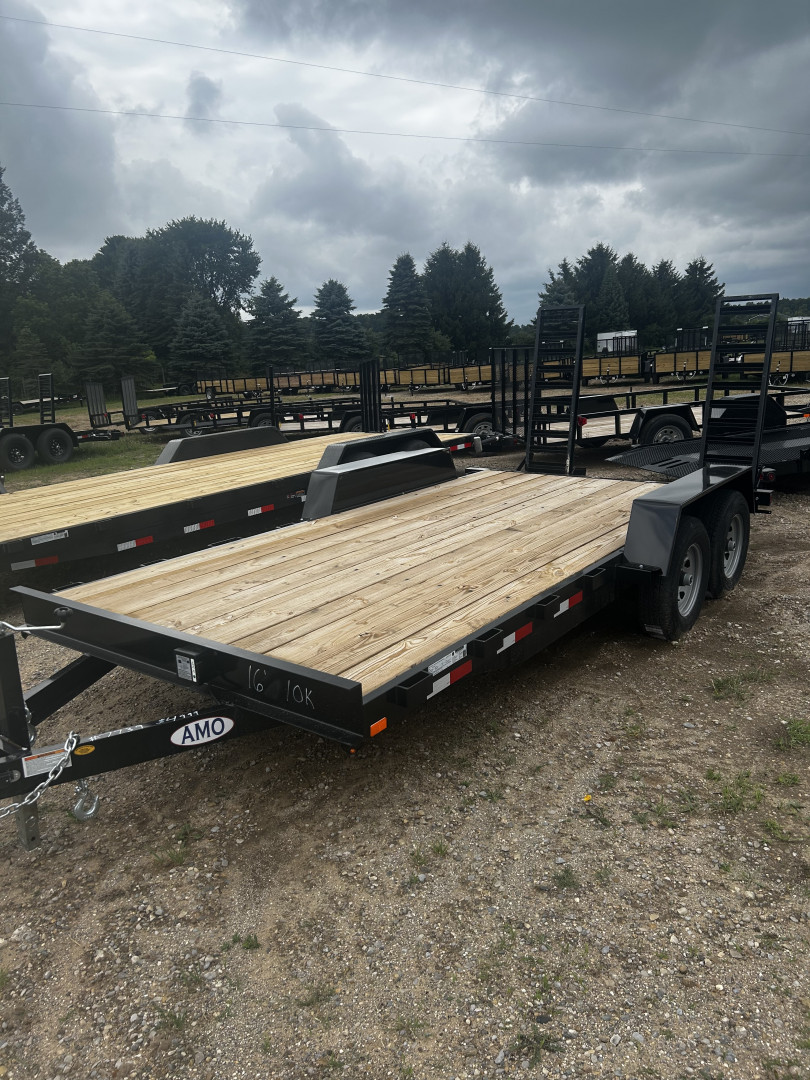 New 2025 AMO 82x16 SKID 10K W/RAMPS Equipment Trailer