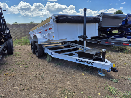 New 2025 Diamond C Tandem Axle Telescopic Dumper/9,890 GVWR/77"x12'