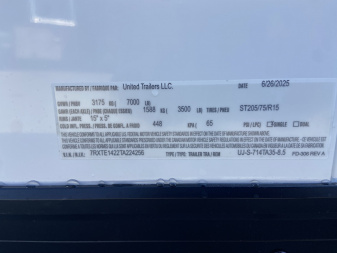 New United UJ-S 14' V-Nose Enclosed Cargo Trailer