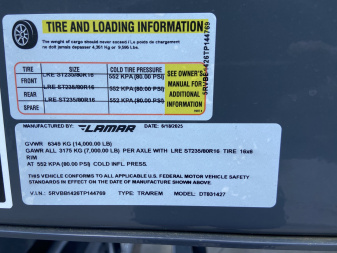 New Lamar 14' Telescopic Dump Trailer