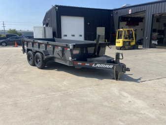 New Lamar 14' Telescopic Dump Trailer