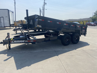 New Lamar 14' Telescopic Dump Trailer