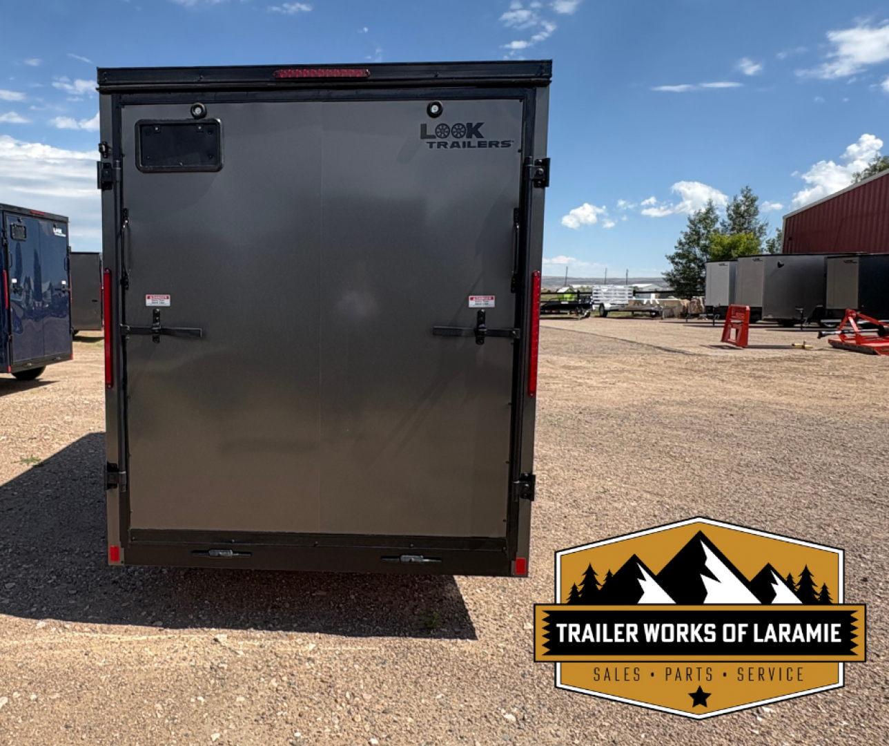 New 2026 Look Trailers 6X12 SA- ST DLX V-NOSE- Charcoal 6" Taller