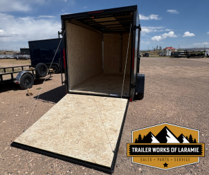 New 2026 Look Trailers 6X12 SA- ST DLX V-NOSE- Charcoal 6" Taller