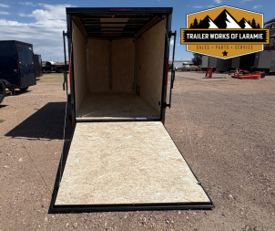 New 2026 Look Trailers 6X12 SA- ST DLX V-NOSE- Charcoal 6" Taller