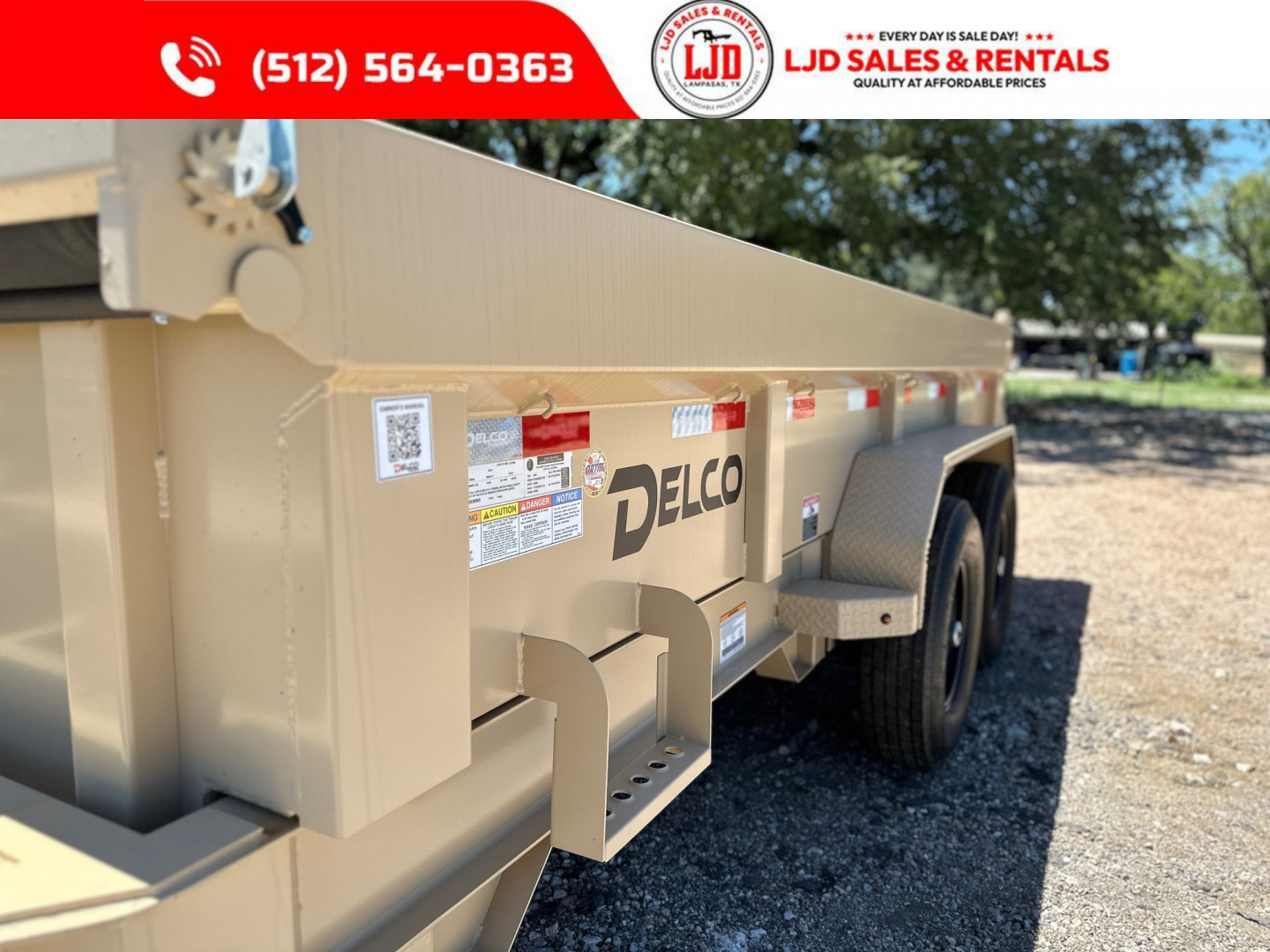 New 2025 Delco - Dump Trailer - 14' X 2' - Demo = Save $$$$