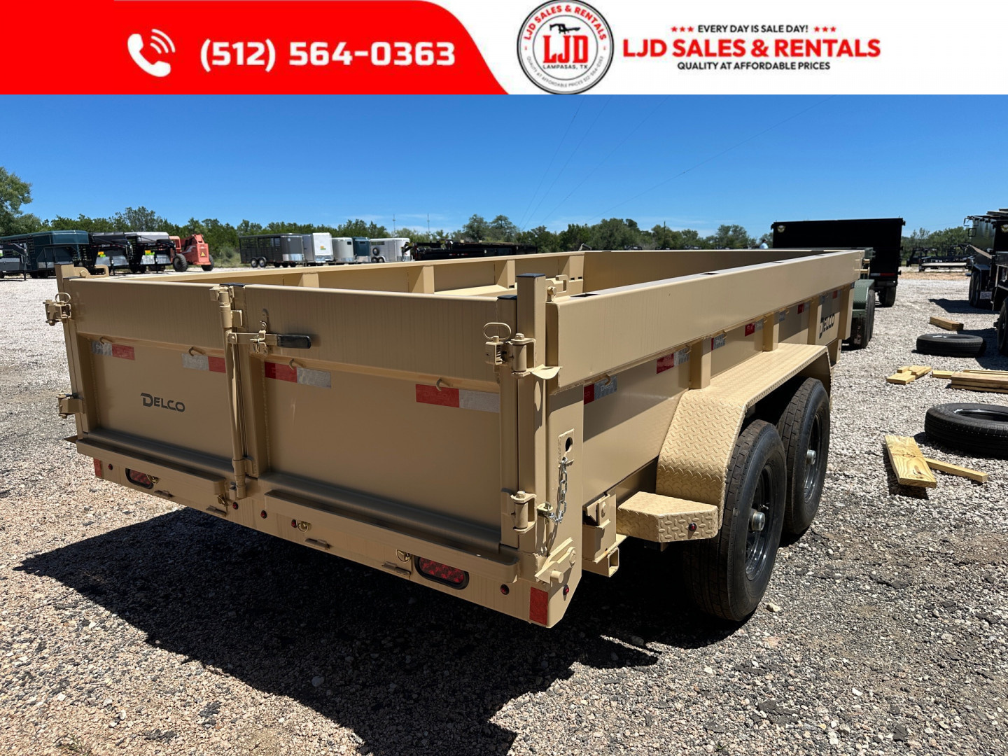 New 2025 Delco - Dump Trailer - 14' X 2' - Demo = Save $$$$