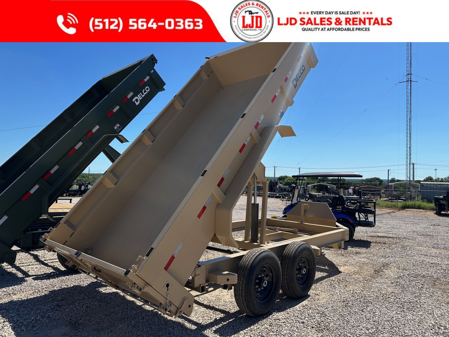 New 2025 Delco - Dump Trailer - 14' X 2' - Demo = Save $$$$