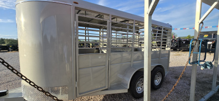 New 2025 Calico Trailers 16' Bumper Livestock Trailer Stock / Stock Combo Trailer