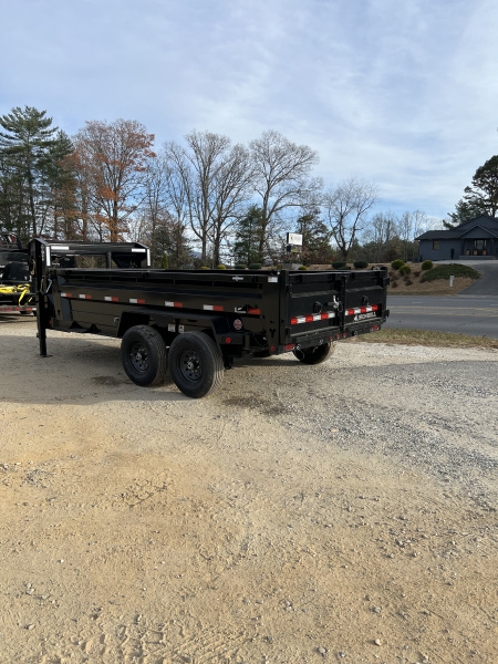 New 2026 Iron Bull Gooseneck Dump Trailer / DTG Series/ 83" Wide x 14' Long / 24" High Sides / Tarp / Ramps / Telescopic Hoist / 2-7000# Electric Brake Axles
