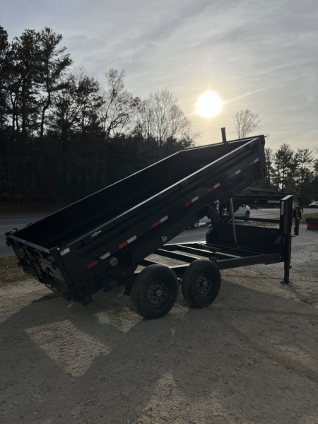 New 2026 Iron Bull Gooseneck Dump Trailer / DTG Series/ 83" Wide x 14' Long / 24" High Sides / Tarp / Ramps / Telescopic Hoist / 2-7000# Electric Brake Axles