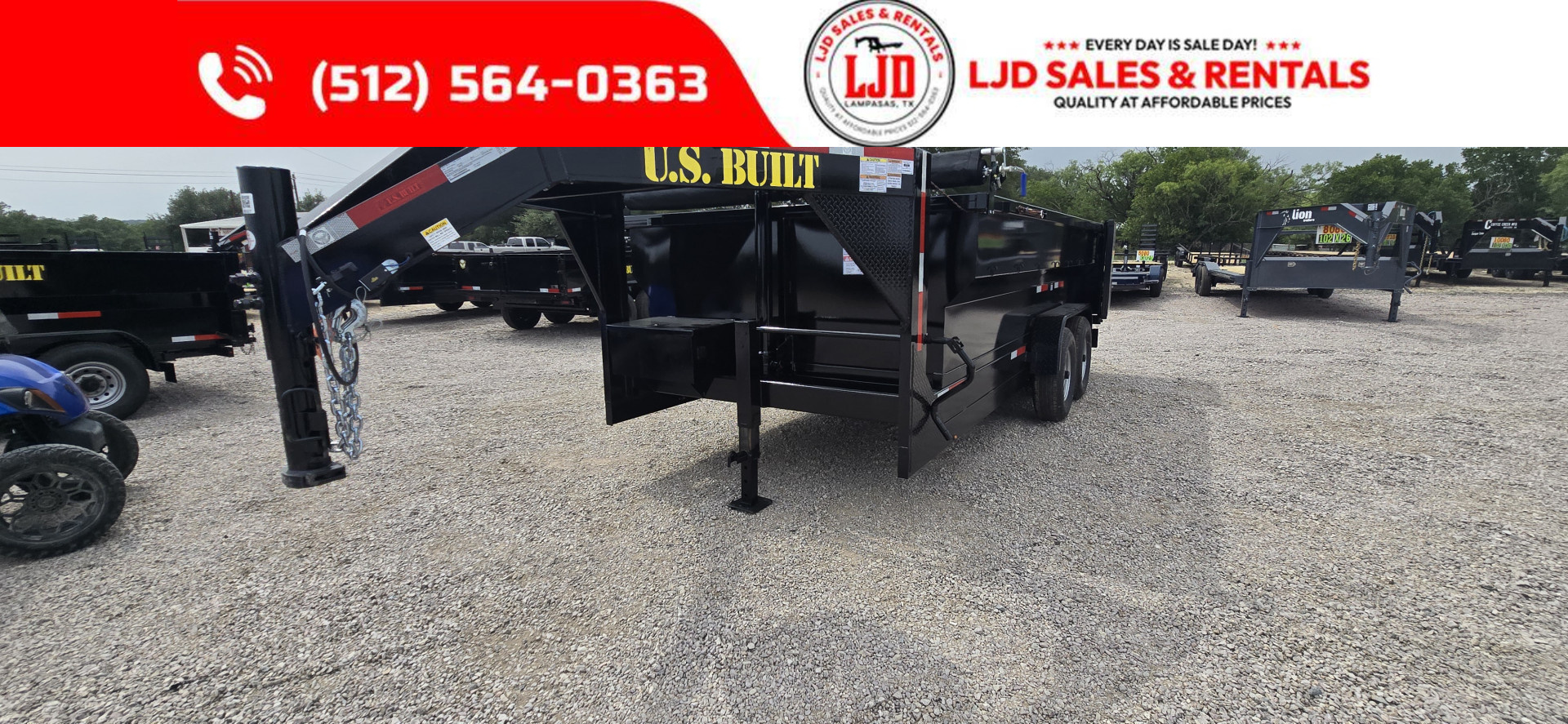 New 2025 US Built Dump Trailer - 16 x 3 -Spare - Tarp -