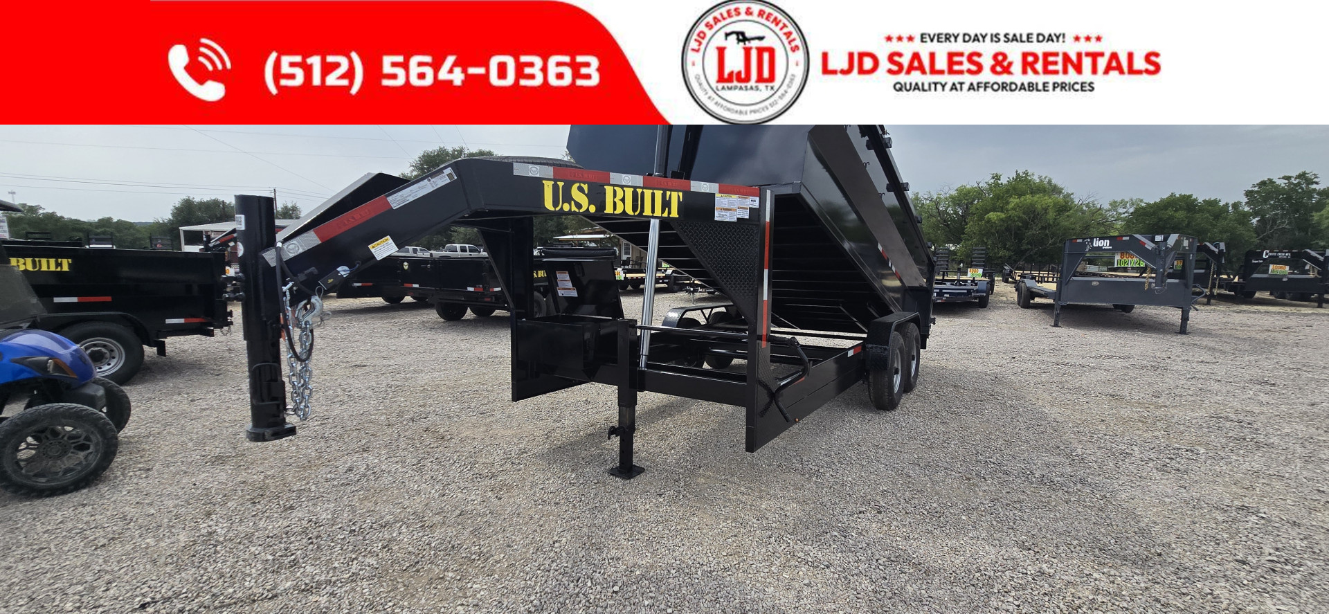 New 2025 US Built Dump Trailer - 16 x 3 -Spare - Tarp -