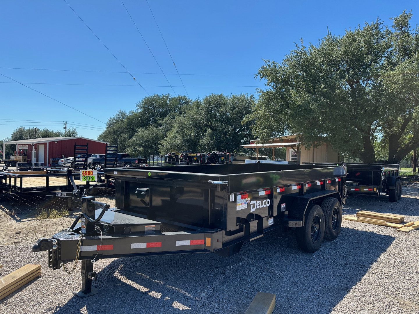 New 2025 Delco - Dump Trailer - 14' X 2' - Tarp - Ramps - Spreader Gate