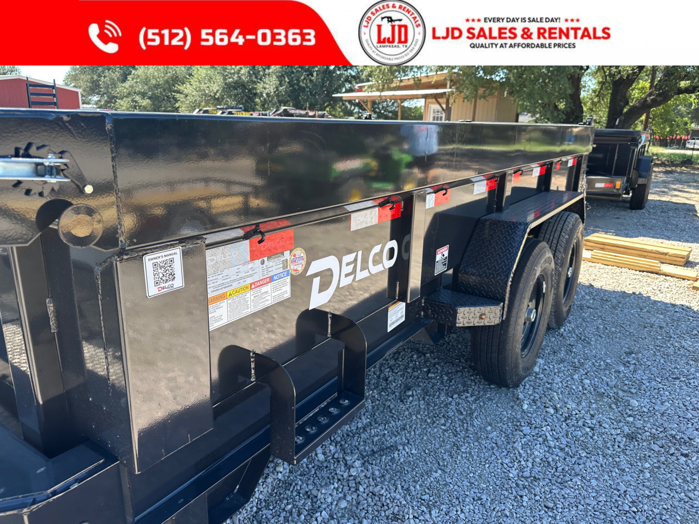 New 2025 Delco - Dump Trailer 14' X 2' - Tarp - Ramps - Spreader Gate