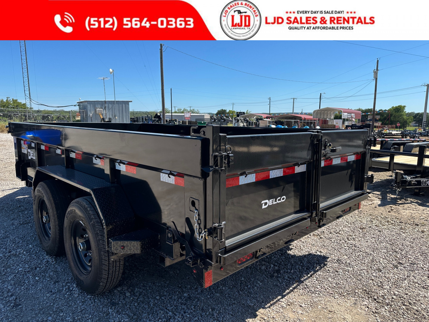 New 2025 Delco - Dump Trailer 14' X 2' - Tarp - Ramps - Spreader Gate
