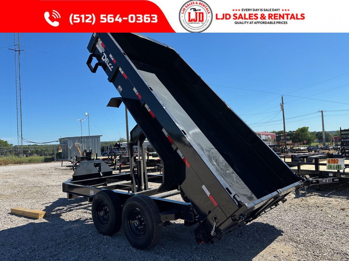 New 2025 Delco - Dump Trailer 14' X 2' - Tarp - Ramps - Spreader Gate