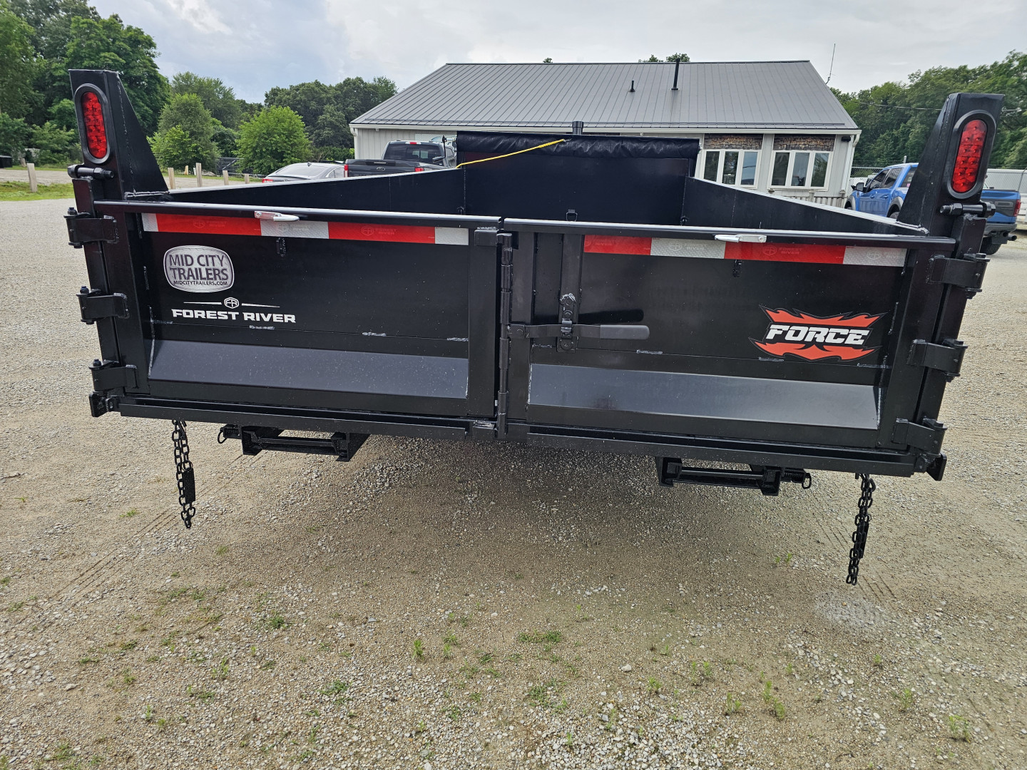 New 2026 Force 7X16 TELESCOPIC DUMP TRAILERTARP KIT RAMPS SPREADER GATE