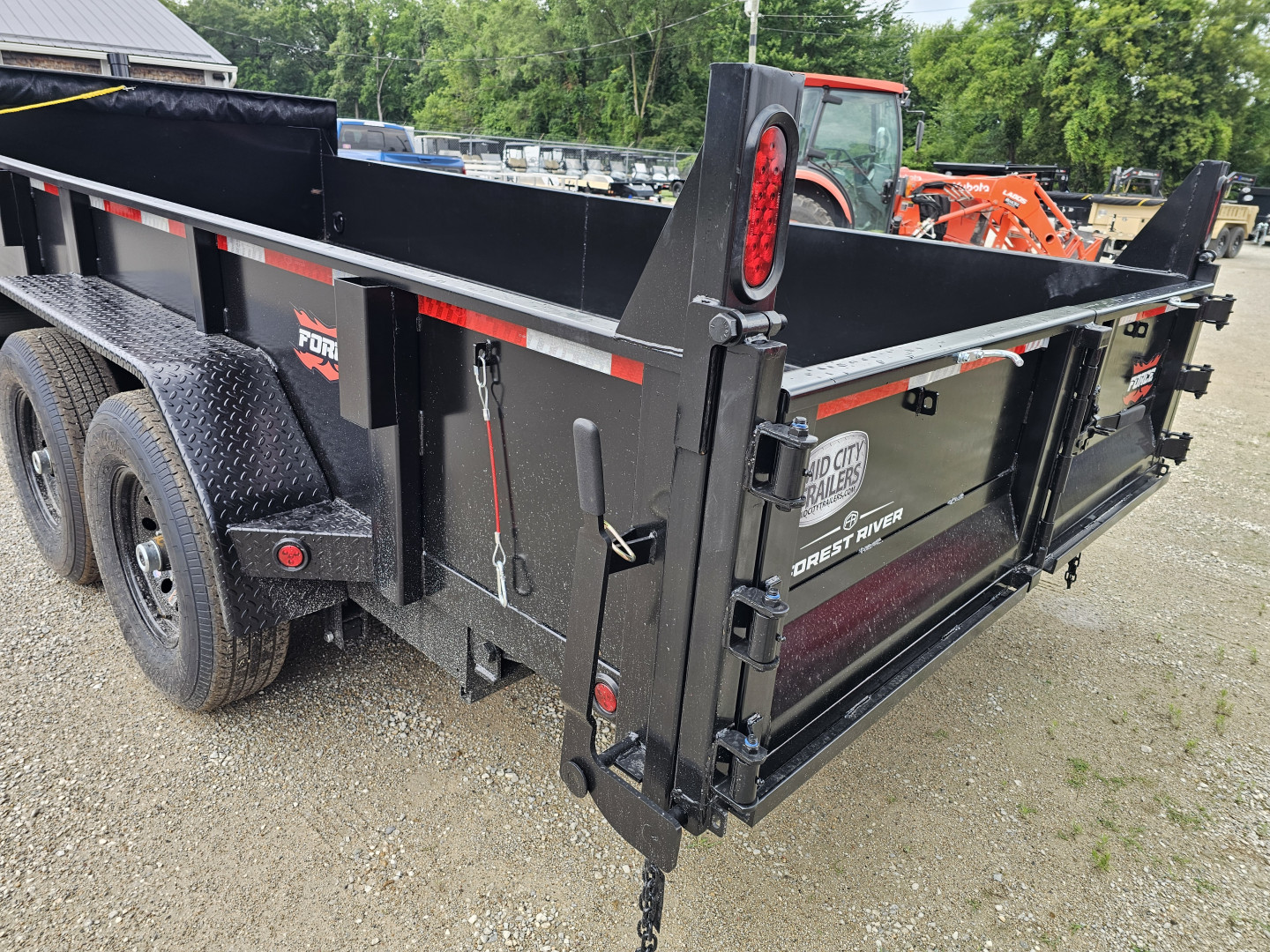New 2026 Force 7X16 TELESCOPIC DUMP TRAILERTARP KIT RAMPS SPREADER GATE