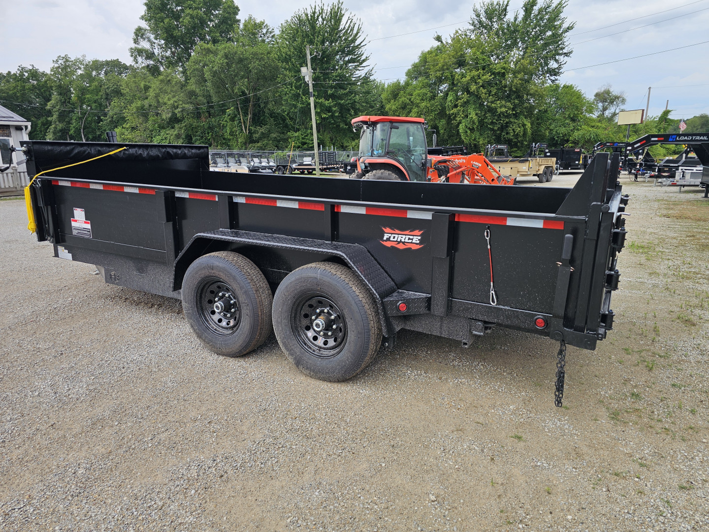 New 2026 Force 7X16 TELESCOPIC DUMP TRAILERTARP KIT RAMPS SPREADER GATE