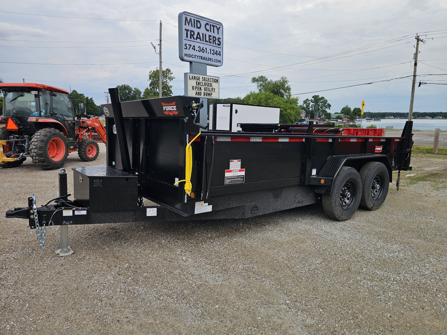 New 2026 Force 7X16 TELESCOPIC DUMP TRAILERTARP KIT RAMPS SPREADER GATE