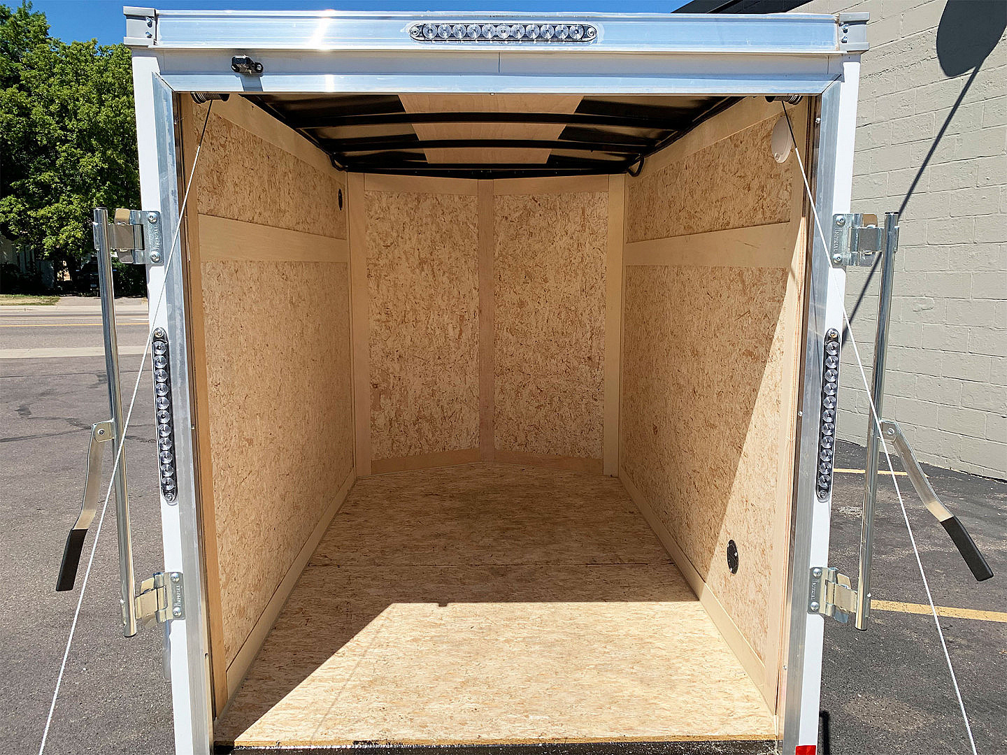 Trailer Rear Door Ramp New American Hauler 5' x 8' Enclosed Trailer -- Rear Ramp Door! for ...