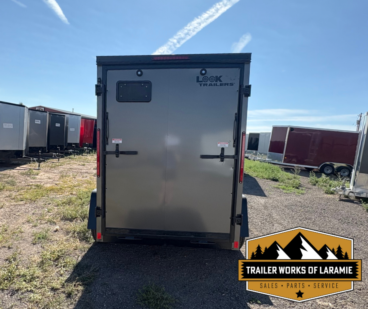 New 2026 Look Trailers Cargo / Enclosed Trailer 5x8- Charcoal W/Black Trim