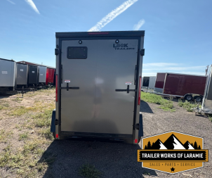 New 2026 Look Trailers Cargo / Enclosed Trailer 5x8- Charcoal W/Black Trim