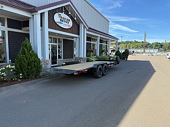 New CAM SUPERLINE 7′ X 18′ + 4′ BEAST SPLIT TILT TRAILER 22K