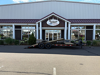 New CAM SUPERLINE 7′ X 18′ + 4′ BEAST SPLIT TILT TRAILER 22K