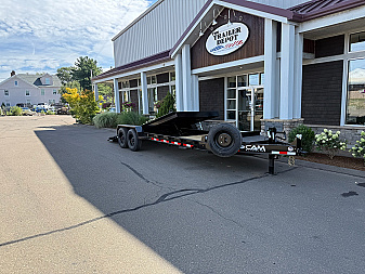 New CAM SUPERLINE 7′ X 18′ + 4′ BEAST SPLIT TILT TRAILER 22K