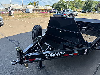 New CAM SUPERLINE 7′ X 18′ + 4′ BEAST SPLIT TILT TRAILER 22K