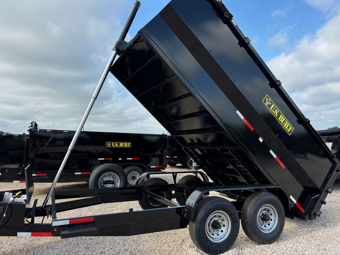New 2025 US Built - Dump Trailer 14'x4' - 16K GVW - Tarp - Spare - 3/16 Floor