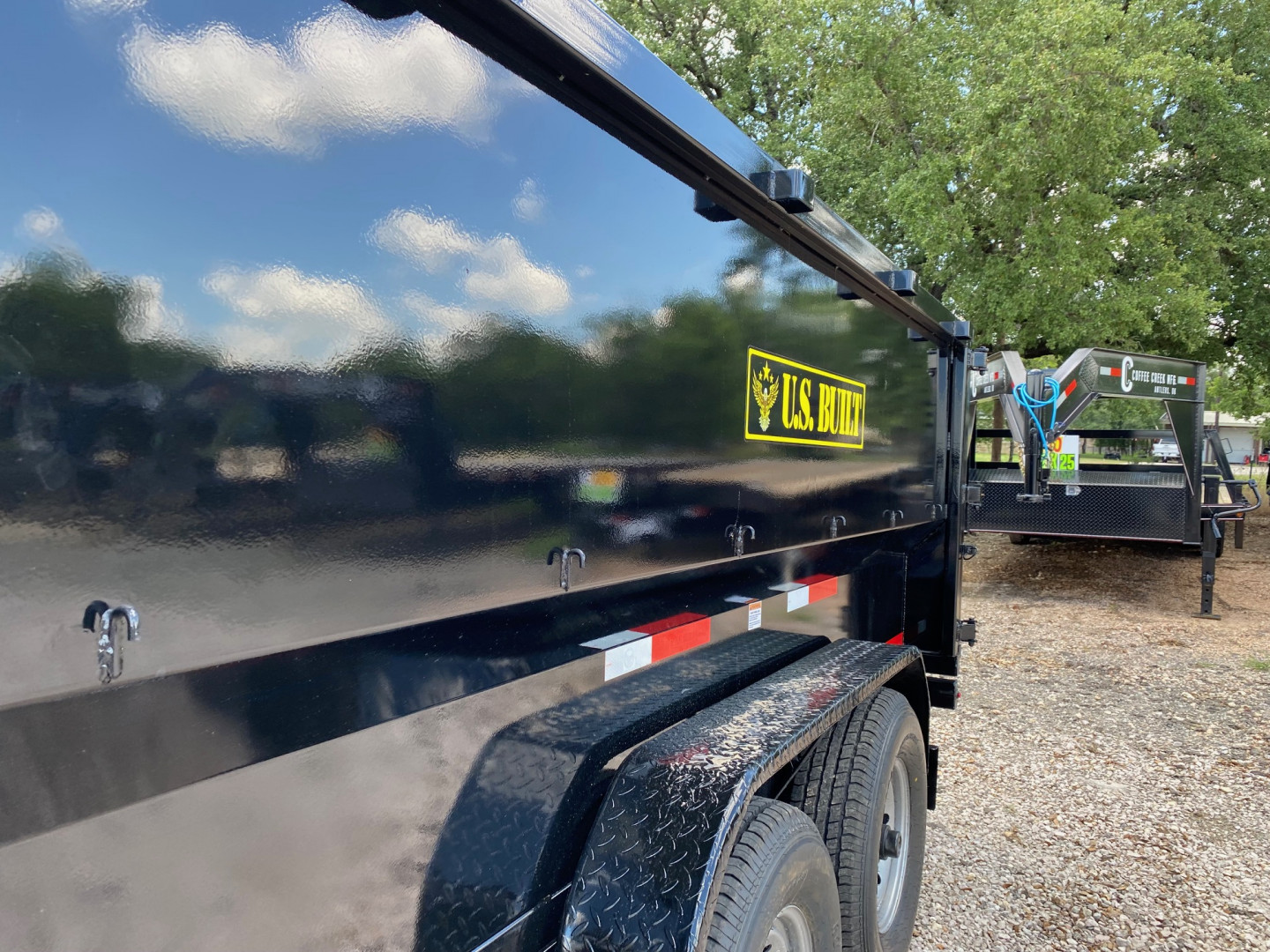 New 2025 US Built - Dump Trailer 14'x4' - 16K GVW - Tarp - Spare - 3/16 Floor