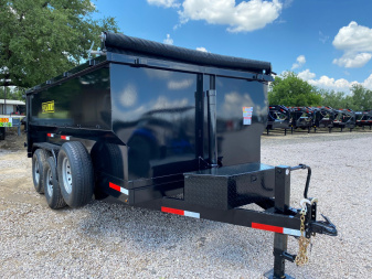 New 2025 US Built - Dump Trailer 14'x4' - 16K GVW - Tarp - Spare - 3/16 Floor
