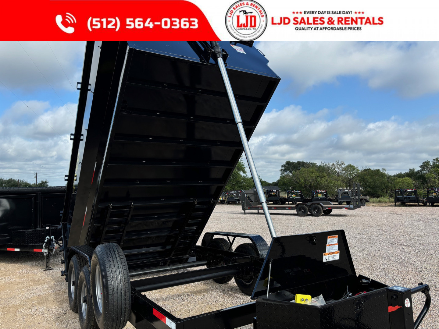 New 2025 US Built - Dump Trailer 14'x4' - 16K GVWR - Tarp - 3/16 Floor