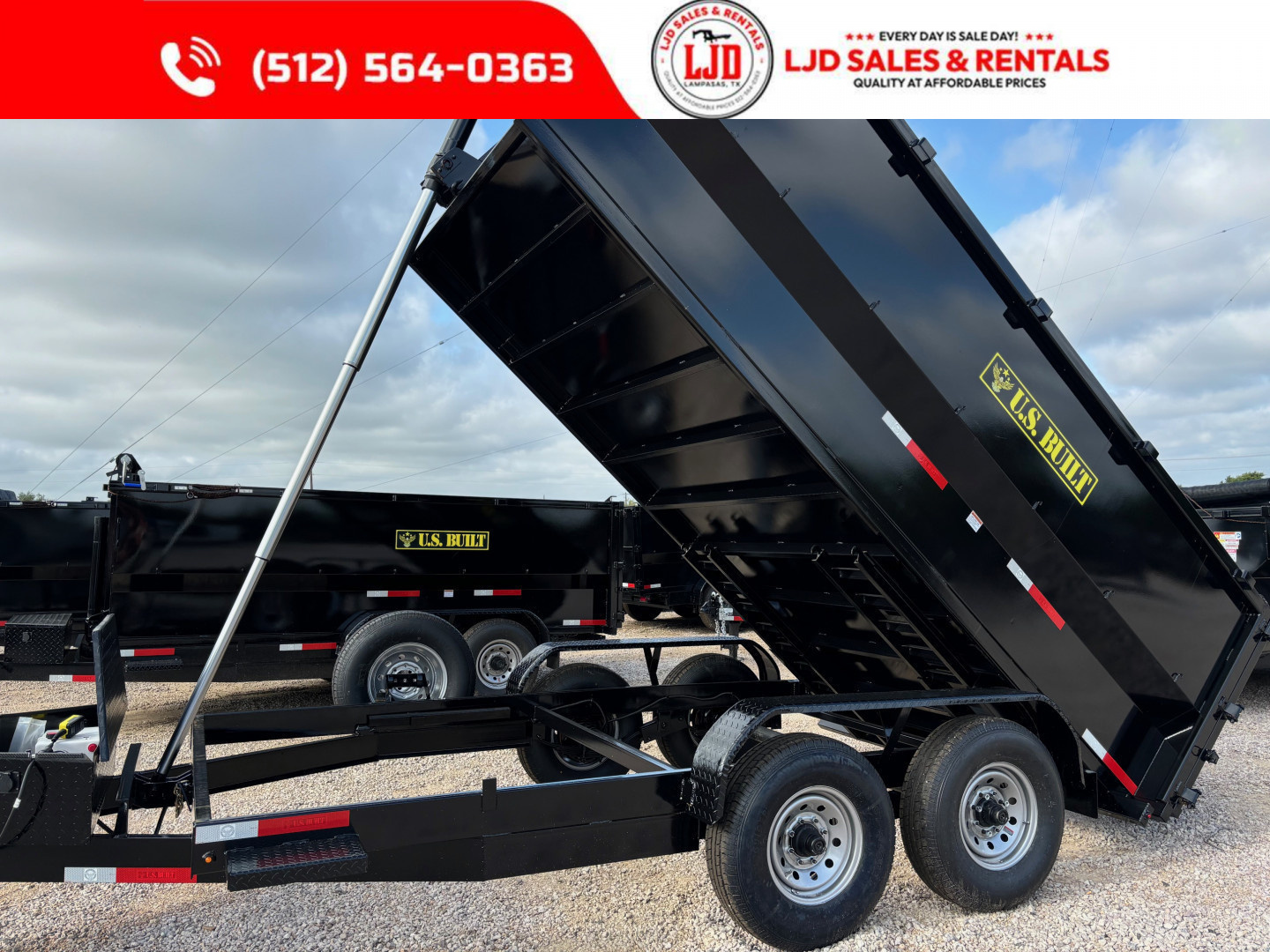 New 2025 US Built - Dump Trailer 14'x4' - 16K GVWR - Tarp - 3/16 Floor