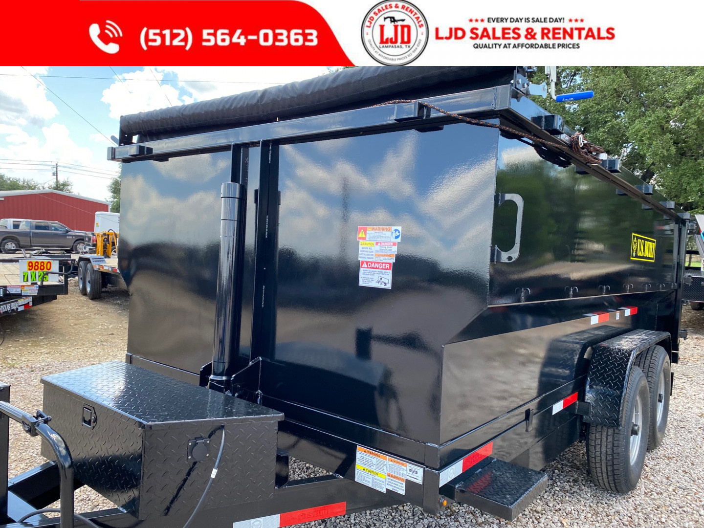 New 2025 US Built - Dump Trailer 14'x4' - 16K GVWR - Tarp - 3/16 Floor