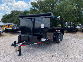New 2025 US Built - Dump Trailer 14'x4' - 16K GVWR - Tarp - Spare - 3/16 floor
