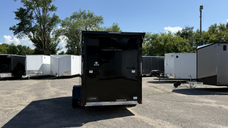 New Lightning 6x12 Aluminum Enclosed Trailer - Rear ramp door - Blackout Package