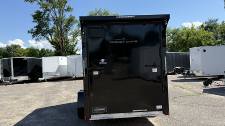 New Lightning 6x12 Aluminum Enclosed Trailer - Rear ramp door - Blackout Package