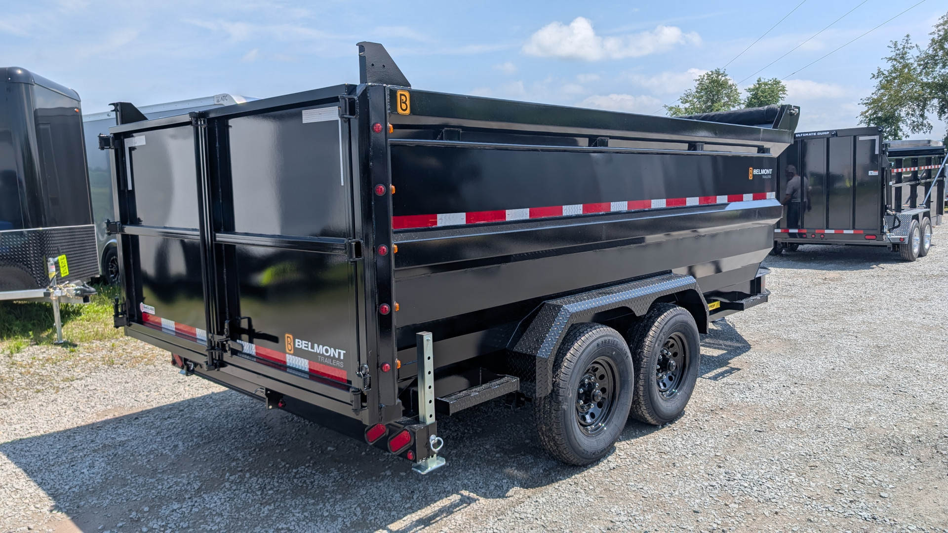 New 2025 Belmont 6'10" x 14 HD DLX Lo Pro Hydraulic Equipment Dump w/ 48" SIDES