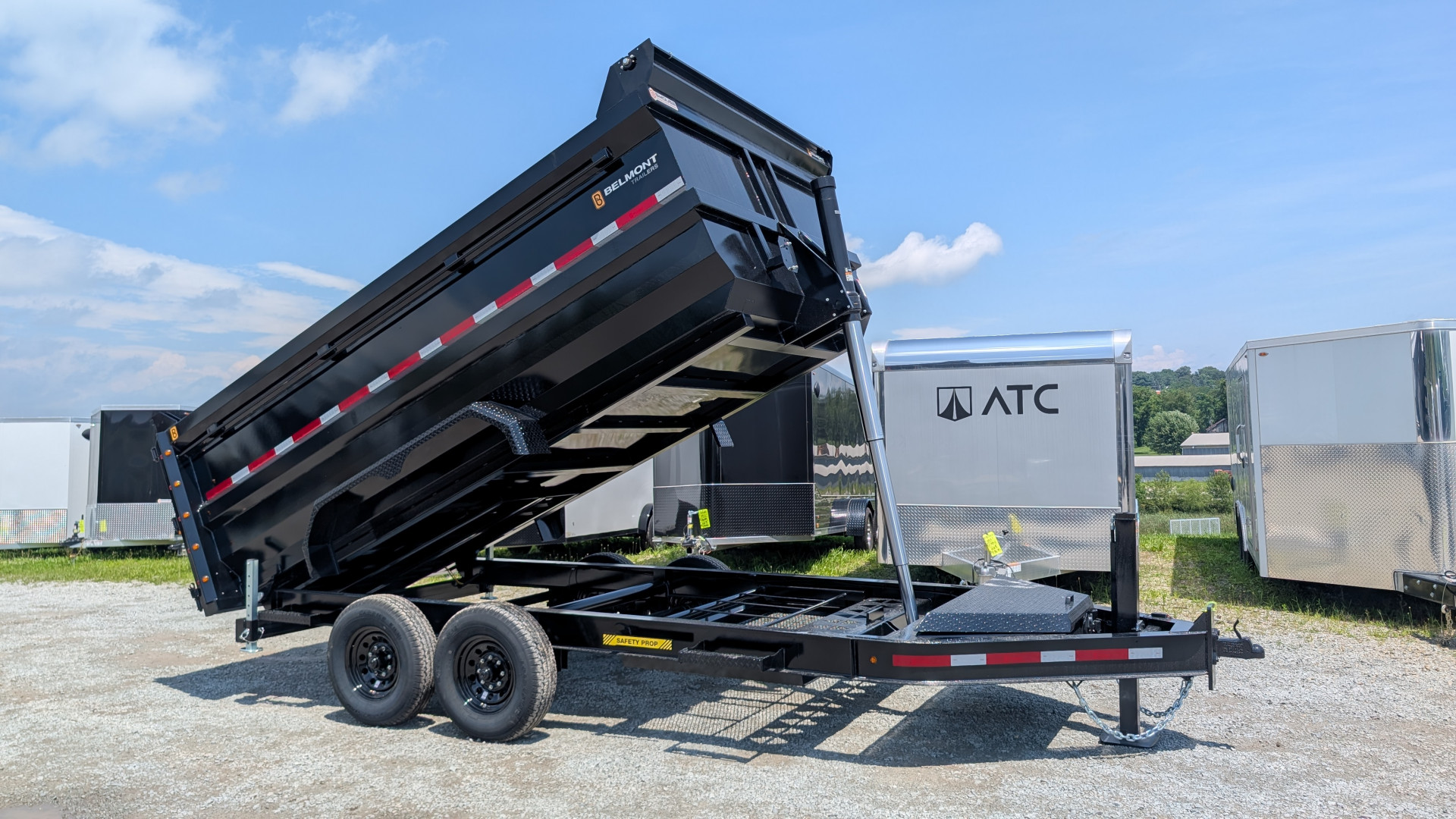 New 2025 Belmont 6'10" x 14 HD DLX Lo Pro Hydraulic Equipment Dump w/ 48" SIDES