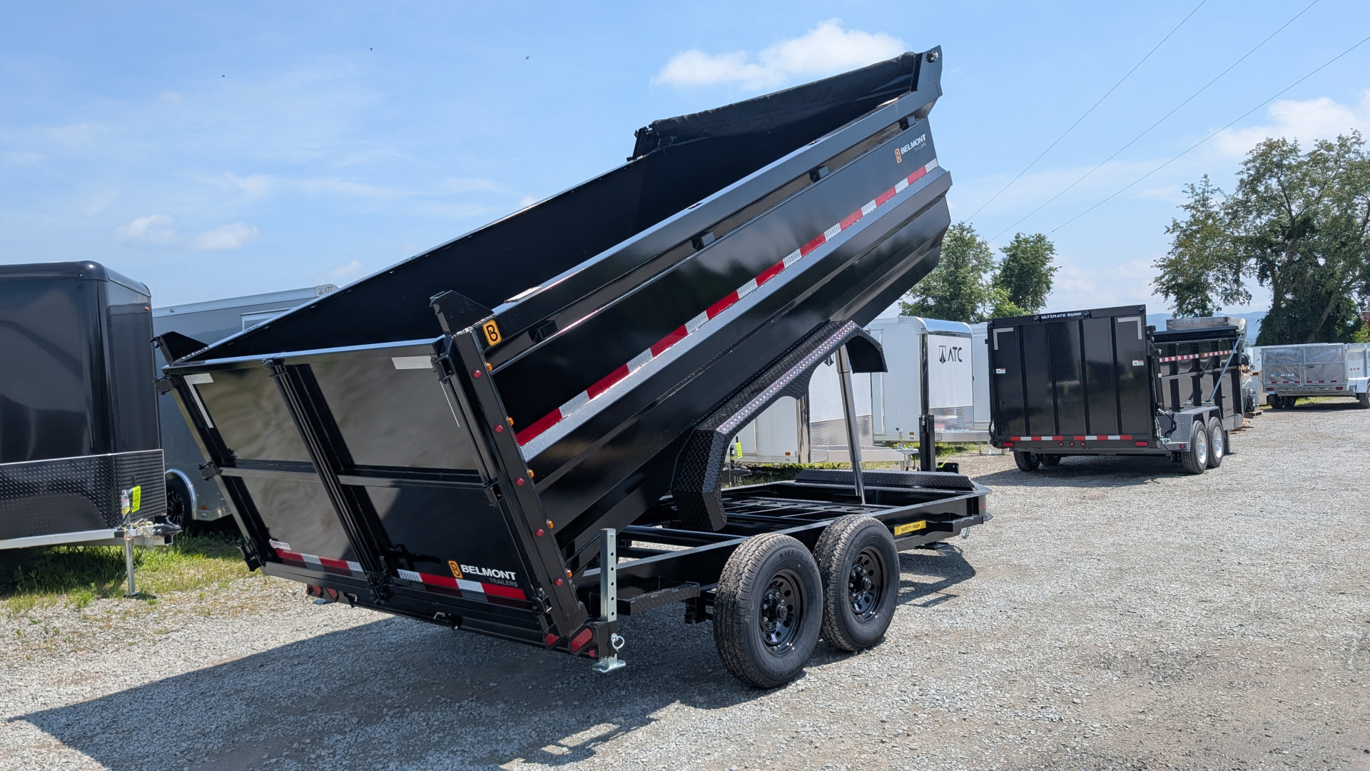New 2025 Belmont 6'10" x 14 HD DLX Lo Pro Hydraulic Equipment Dump w/ 48" SIDES
