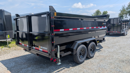 New 2025 Belmont 6'10" x 14 HD DLX Lo Pro Hydraulic Equipment Dump w/ 48" SIDES