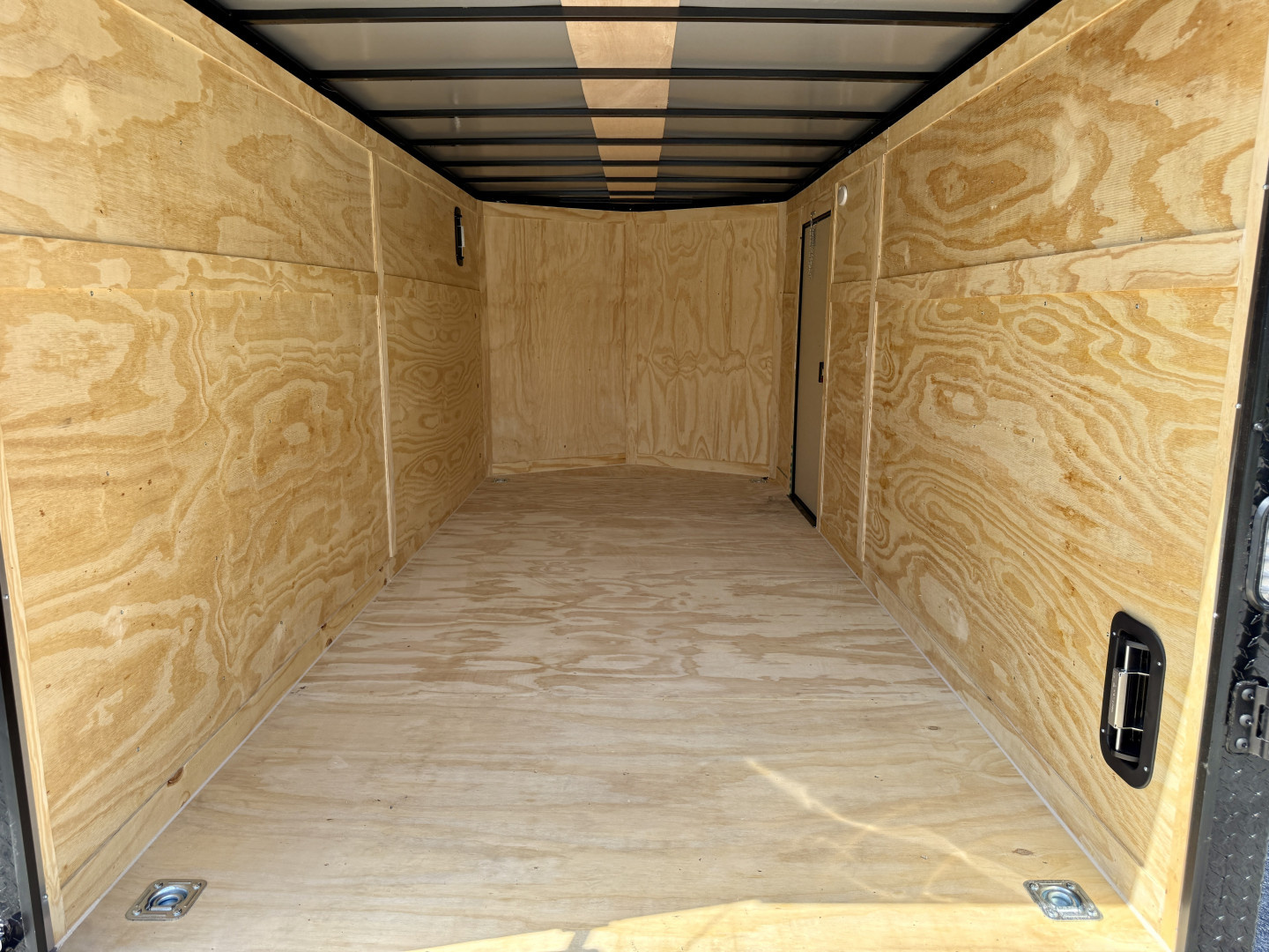 New 2026 Rock Solid Cargo 7X16 Ramp Door 7K Polycore Black Out Cargo / Enclosed Trailer