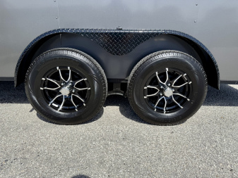 New 2026 Rock Solid Cargo 7X16 Ramp Door 7K Polycore Black Out Cargo / Enclosed Trailer