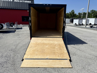 New 2026 Rock Solid Cargo 7X16 Ramp Door 7K Polycore Black Out Cargo / Enclosed Trailer