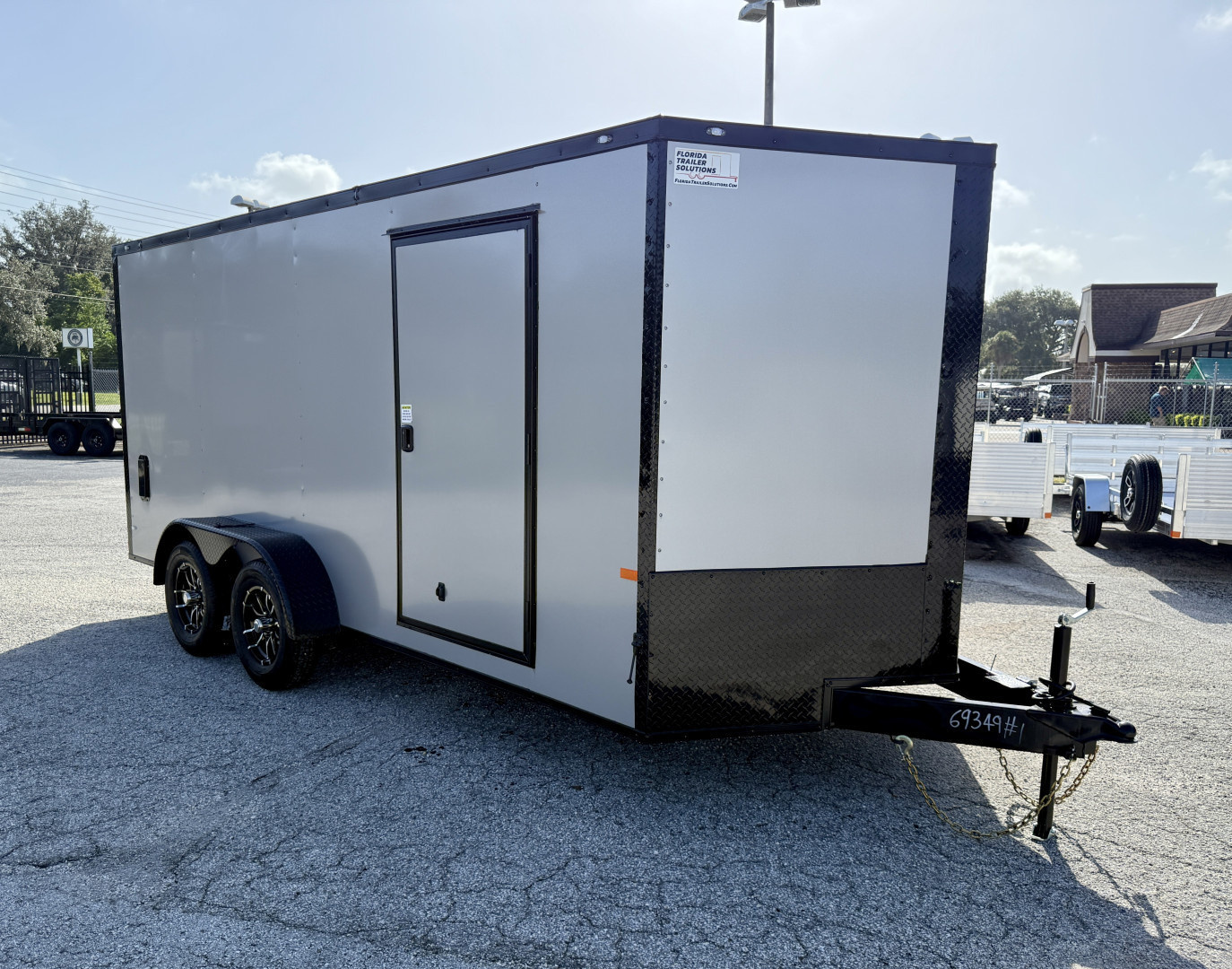 New 2026 Rock Solid Cargo 7X16 Ramp Door 7K Polycore Black Out Cargo / Enclosed Trailer